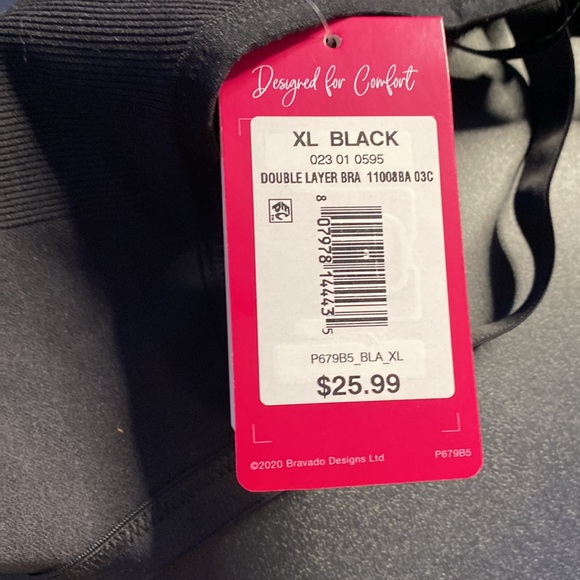 Bravado Basics Maternity and nursing bra Removable cups, black, XL, NWT - Picture 7 of 7